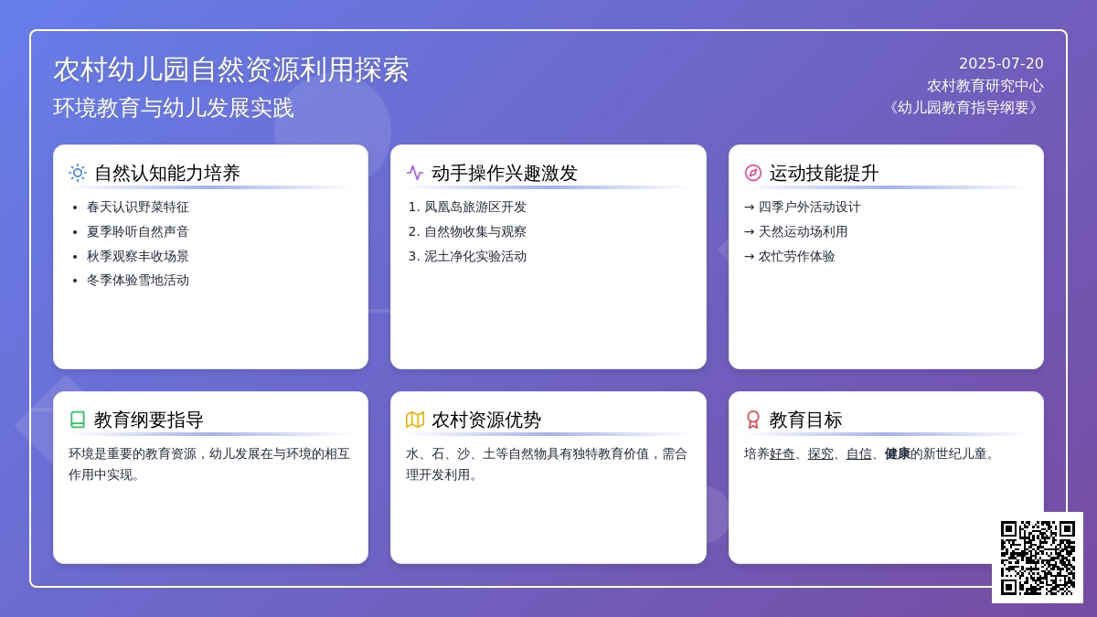 农村幼儿园有效利用自然资源初探