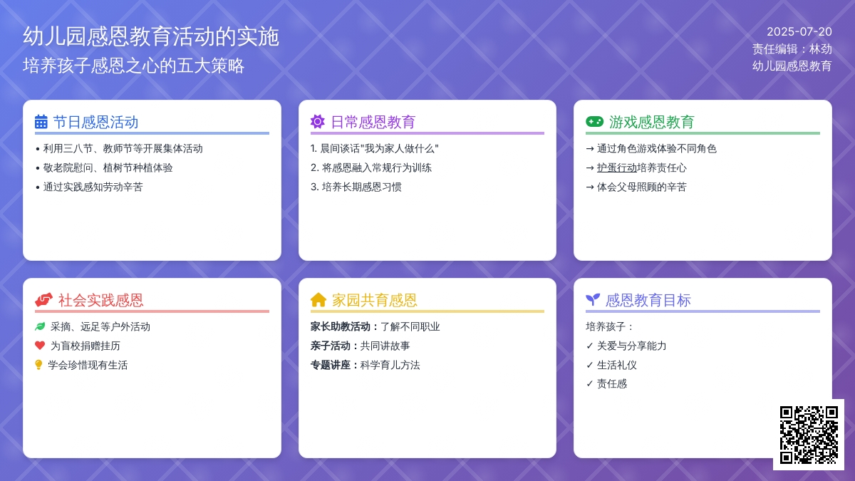 幼儿园感恩教育活动的实施
