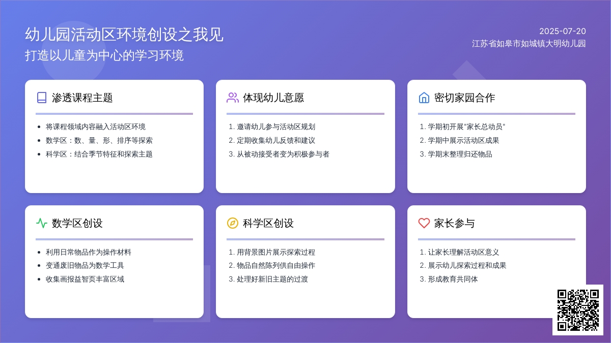 幼儿园活动区环境创设之我见