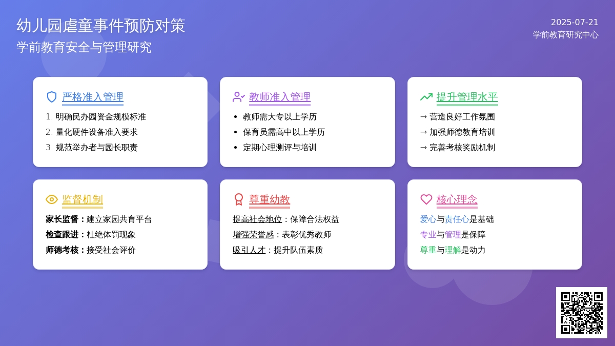 幼儿园虐童事件预防对策