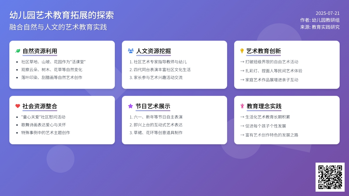 幼儿园艺术教育拓展的探索