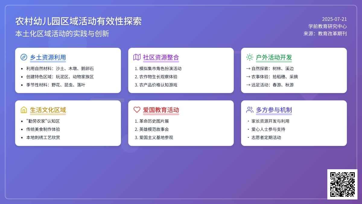 农村幼儿园区域活动有效性探索