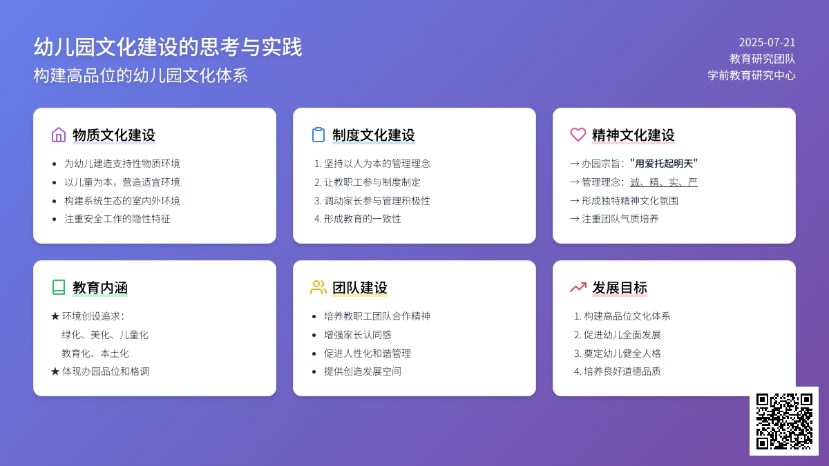 对幼儿园文化建设的具体思考