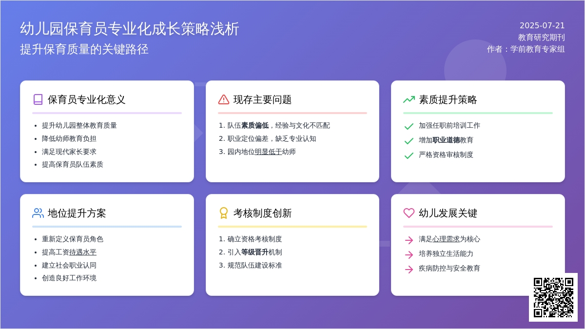 幼儿园保育员专业化成长策略浅析