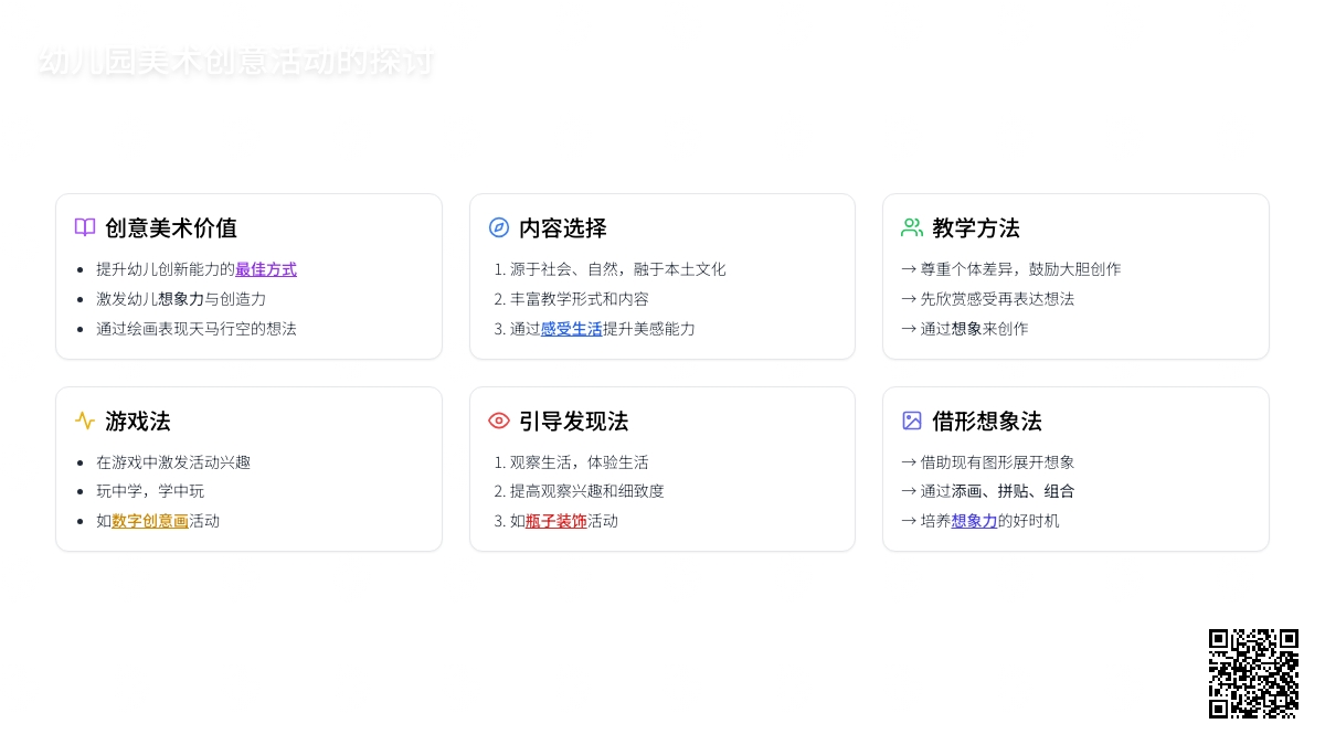 幼儿园美术创意活动的探讨