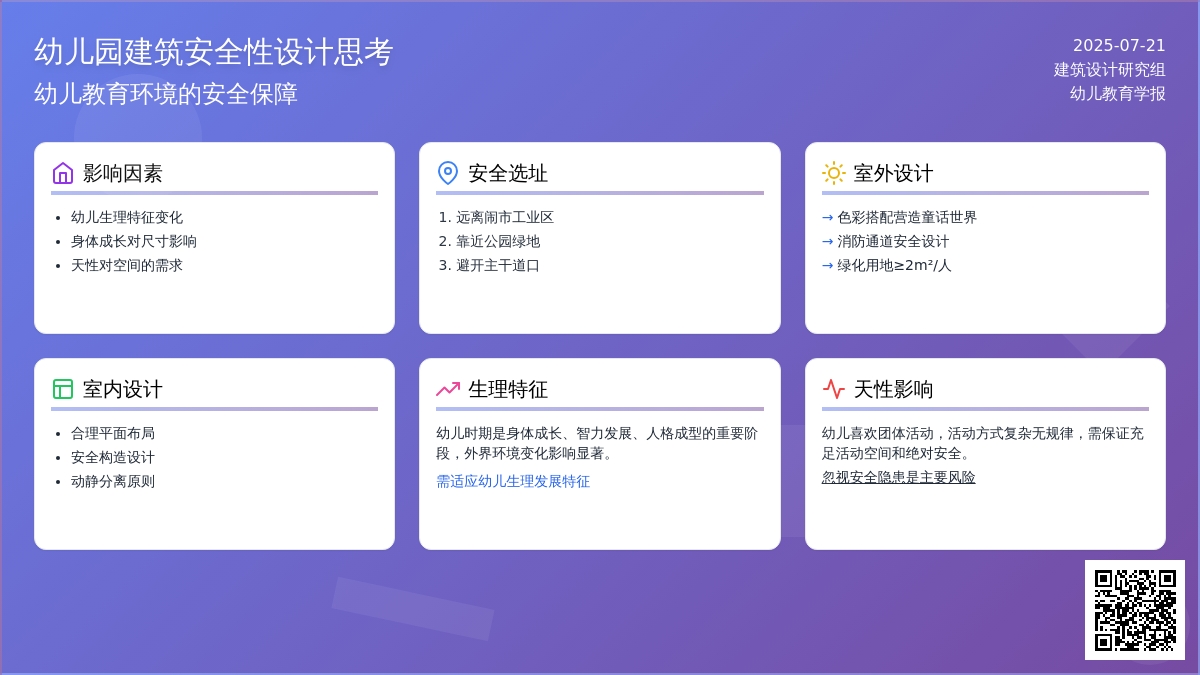 关于幼儿园建筑安全性设计思考