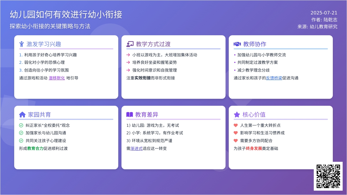 幼儿园如何有效进行幼小衔接