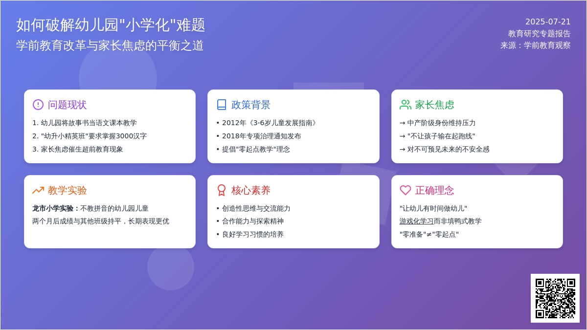 如何破解幼儿园“小学化”难题