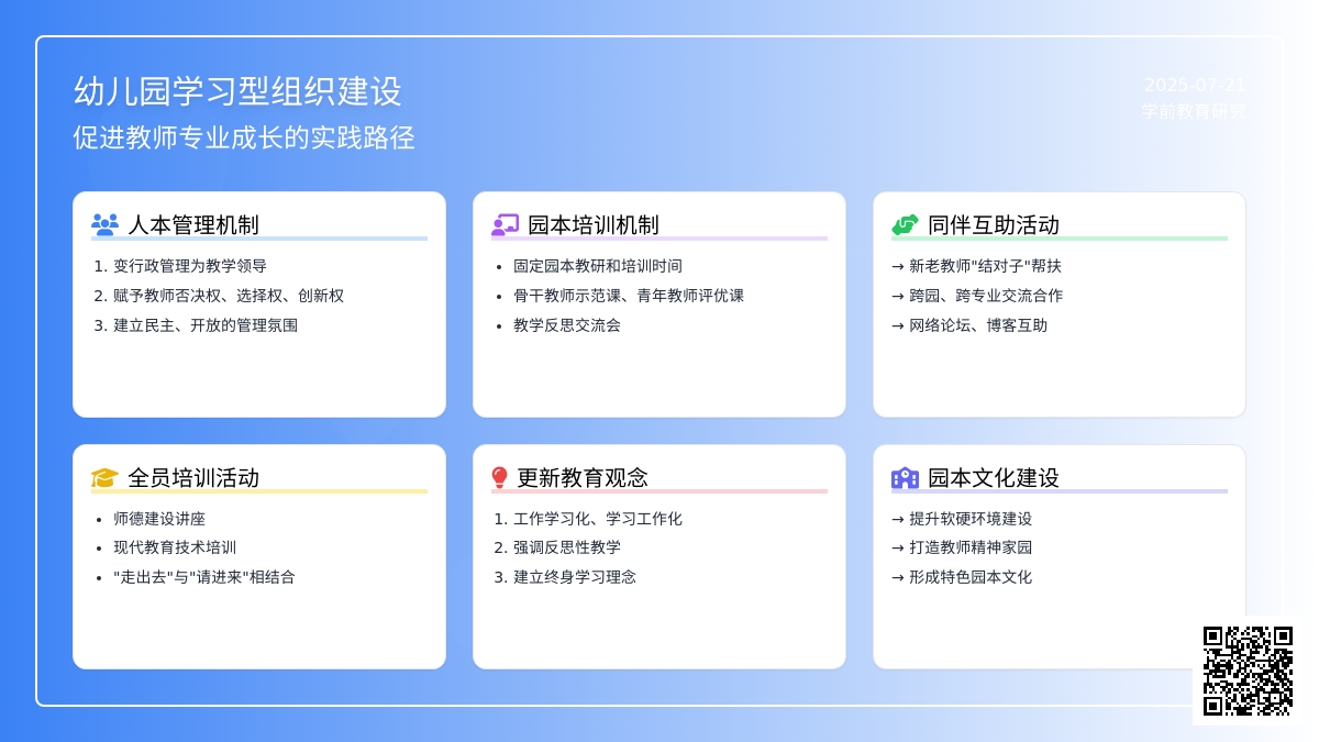 关于加强幼儿园学习型组织建设的思考