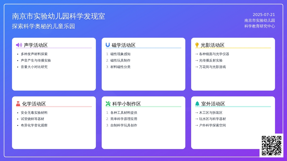 南京市实验幼儿园的科学发现室