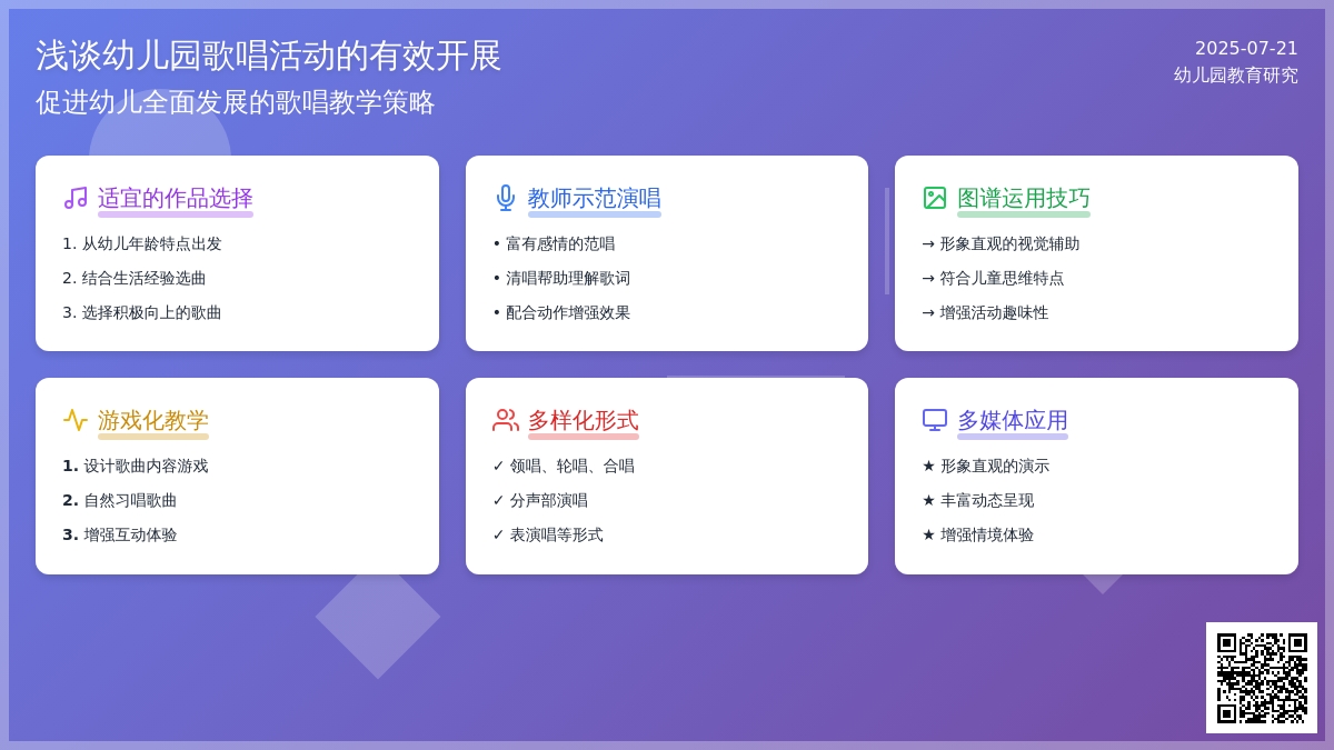 浅谈幼儿园歌唱活动的有效开展