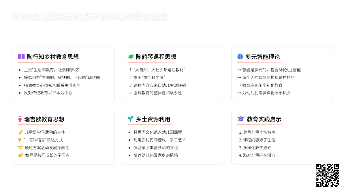 农村幼儿园课程资源开发利用的理论基础