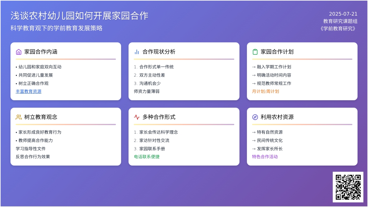 浅谈农村幼儿园如何开展家园合作