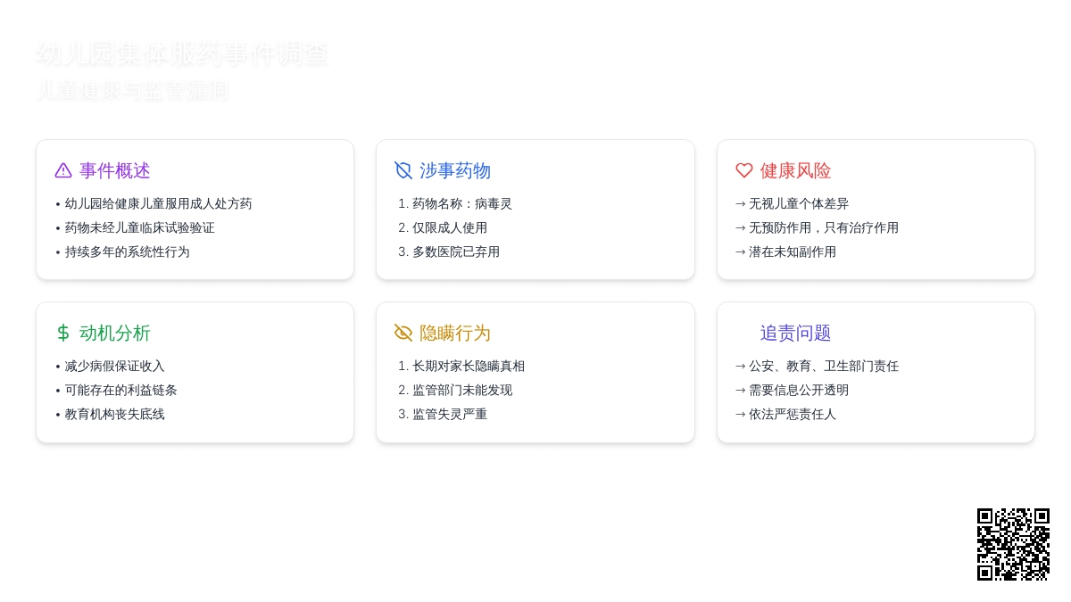 给无病孩子服药幼儿园病得不轻