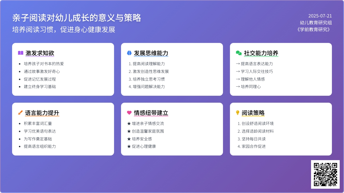 试论幼儿园开展亲子阅读的意义