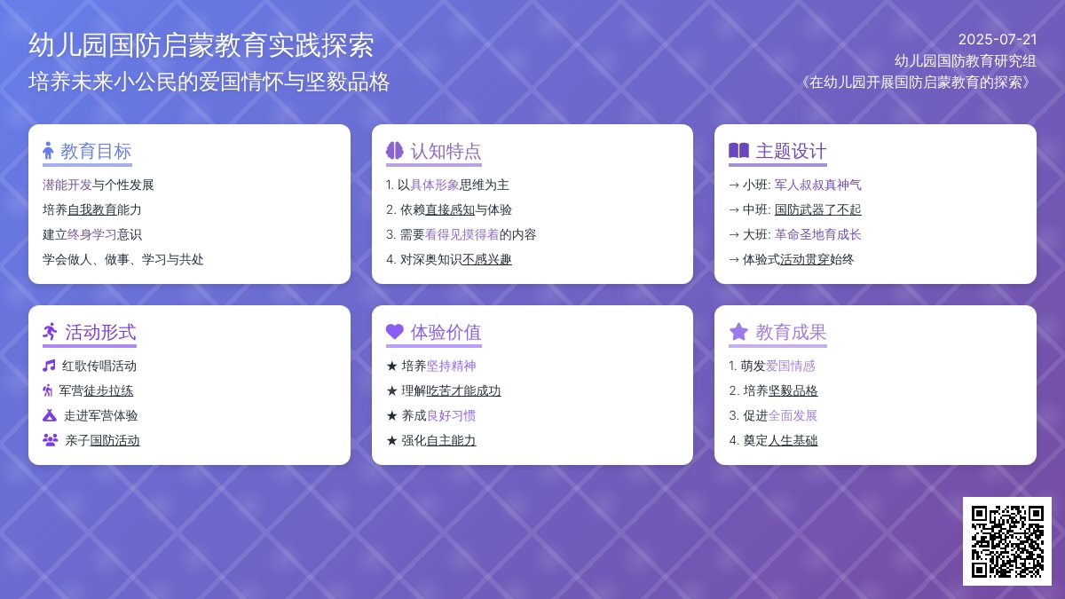 在幼儿园开展国防启蒙教育的探索