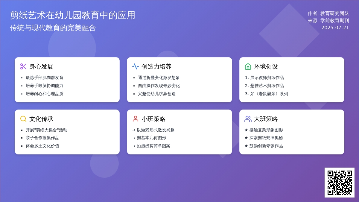浅谈在幼儿园开展剪纸游戏活动