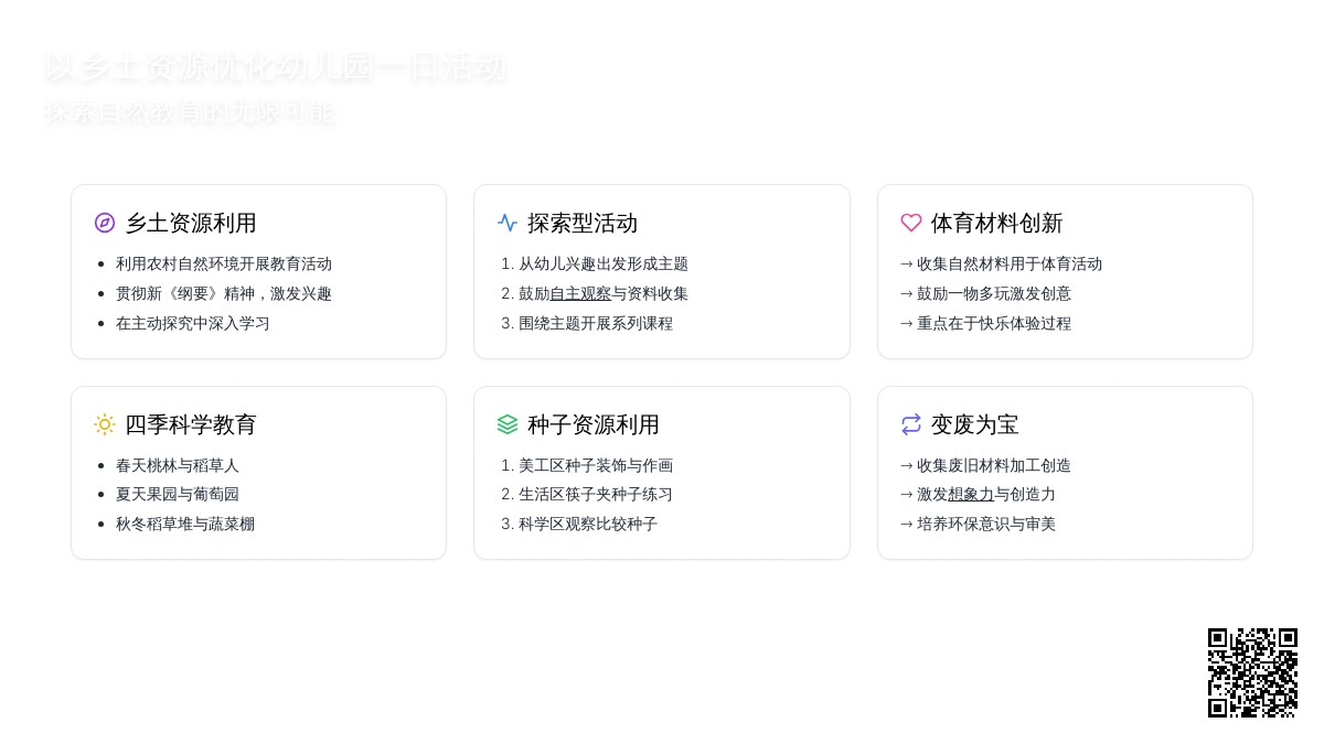 以乡土资源优化幼儿园一日活动