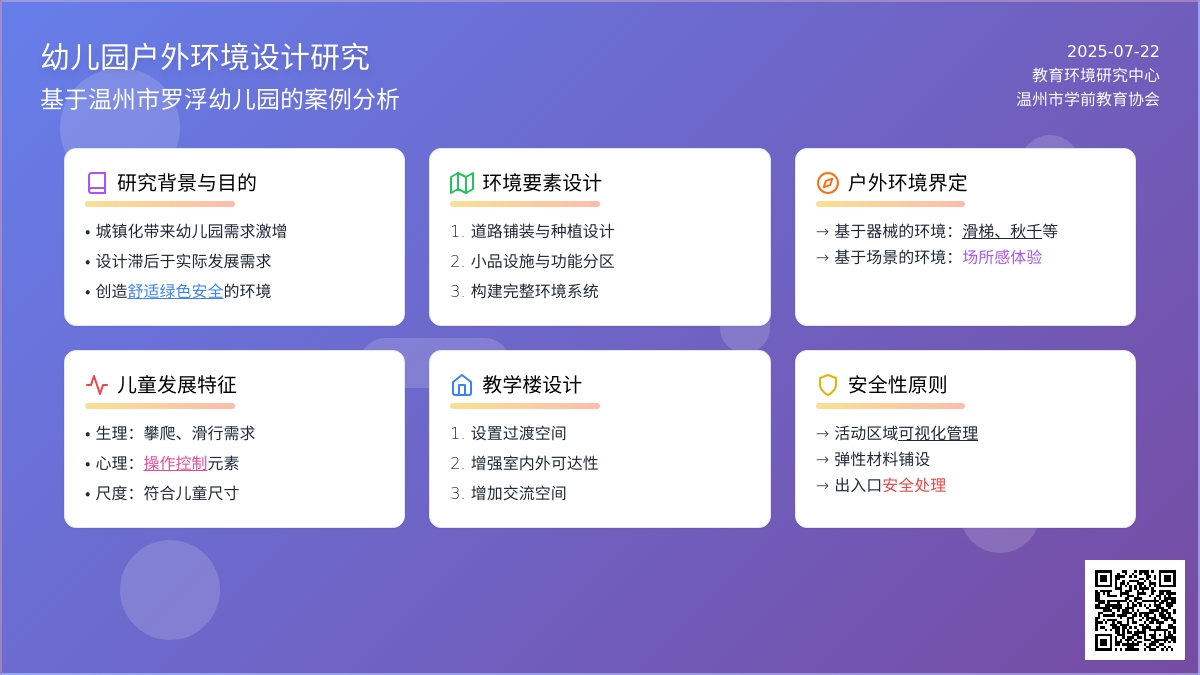 浅谈对幼儿园总体环境设计与研究