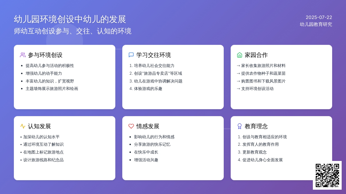 幼儿园环境创设中幼儿的发展