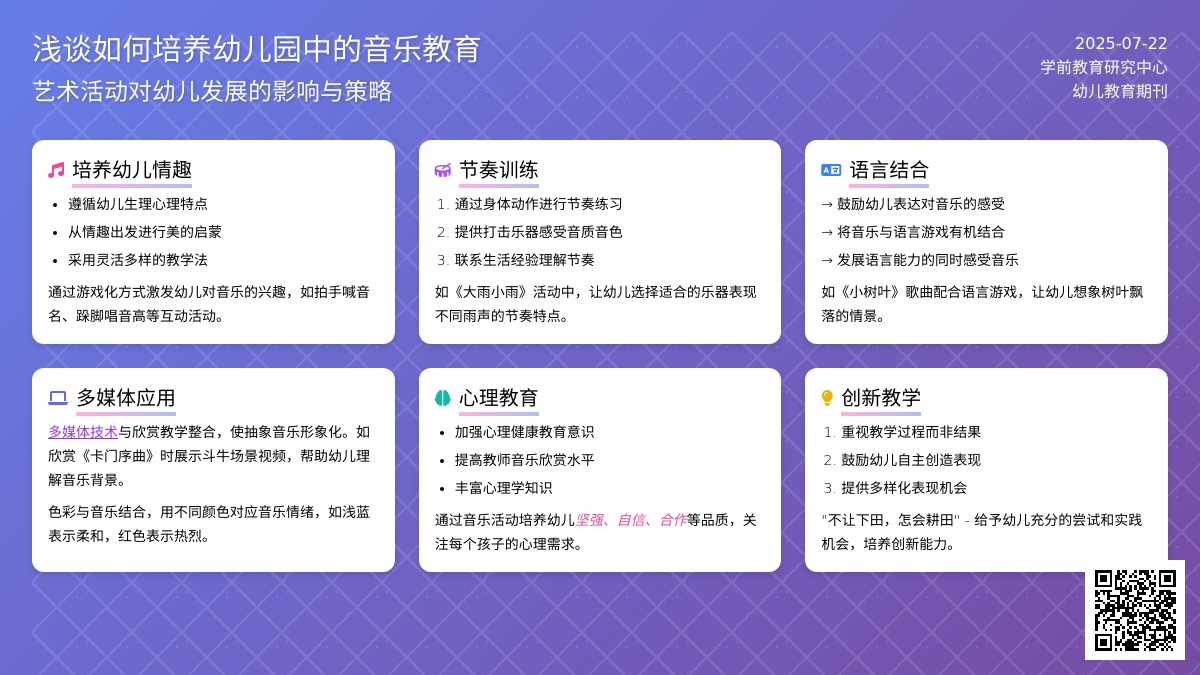 浅谈如何培养幼儿园中的音乐教育