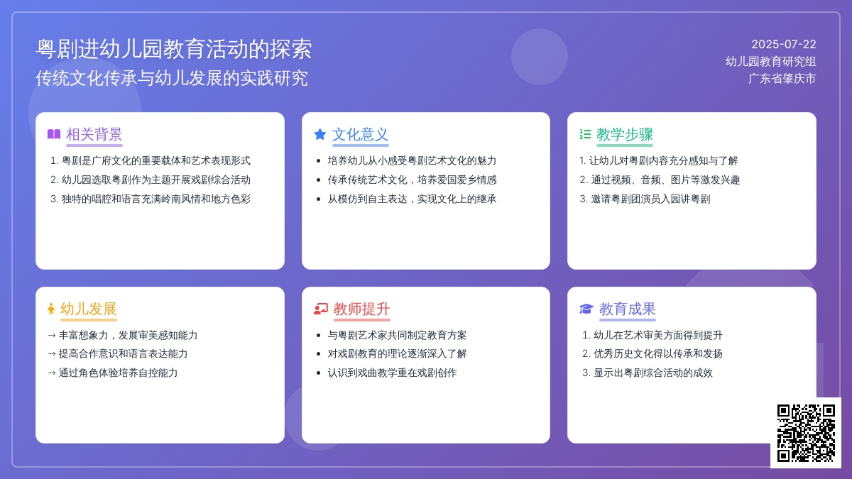 “粤剧进幼儿园”教育活动的探索