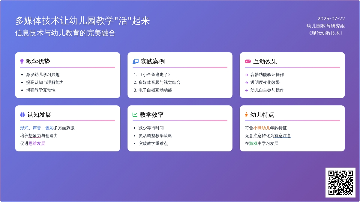 多媒体技术让幼儿园教学“活”起来