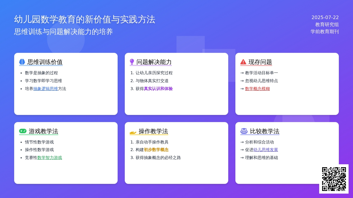 浅谈对幼儿园数学教育的认识
