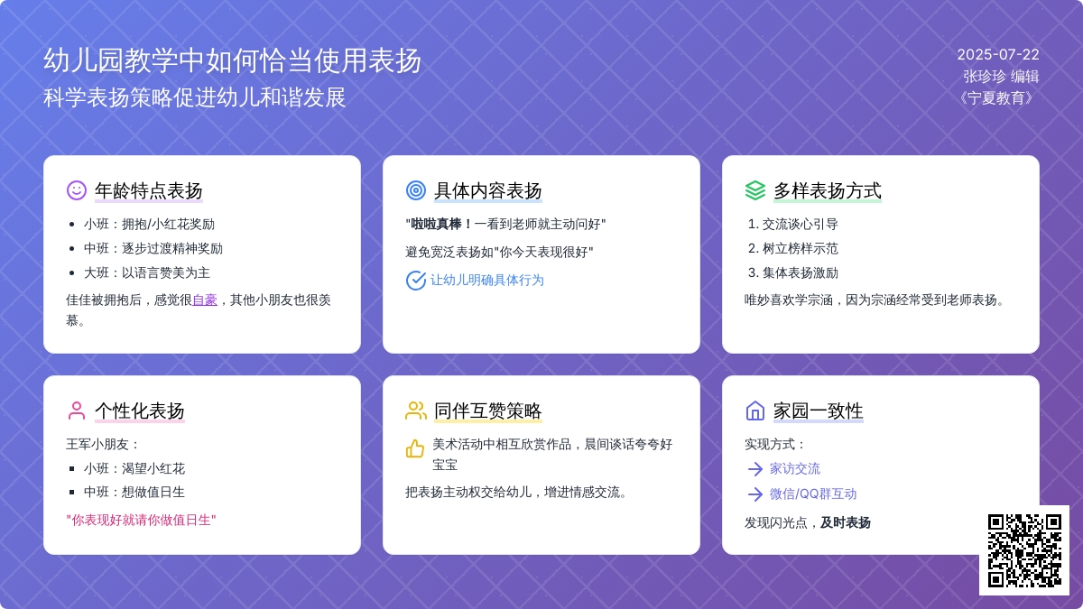 幼儿园教学中如何恰当使用表扬