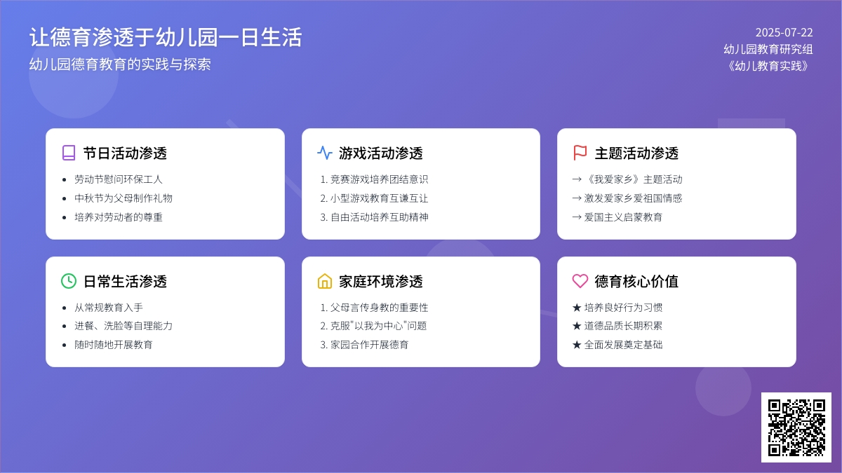 让德育渗透于幼儿园一日生活