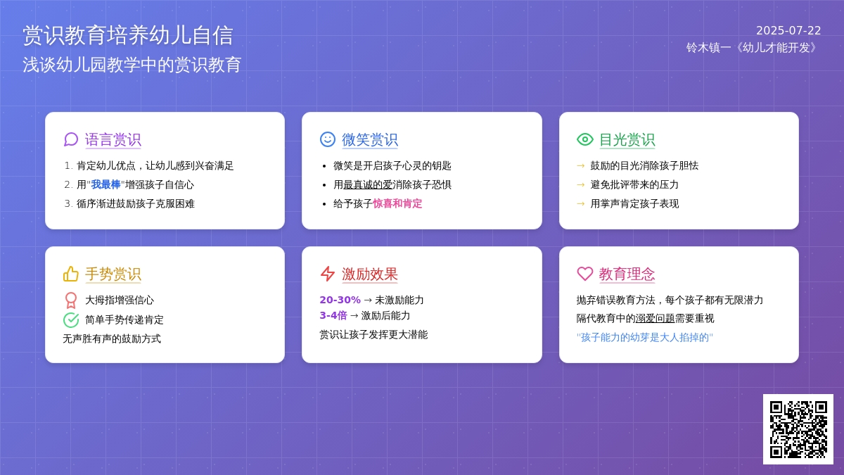 浅谈幼儿园教学中的赏识教育