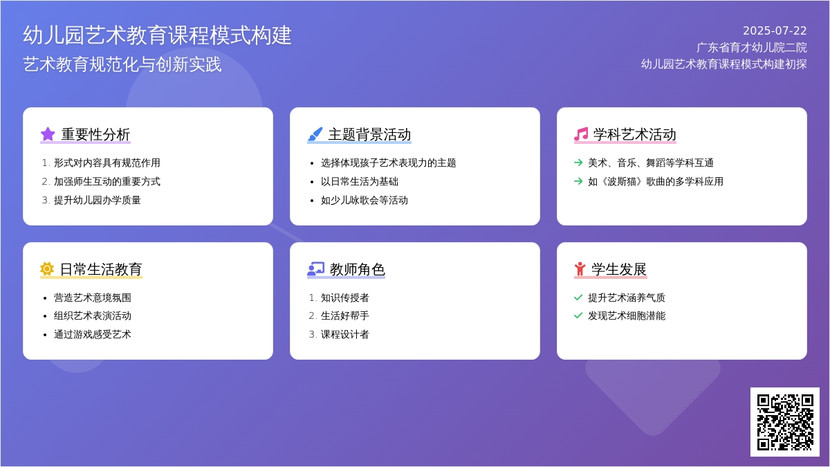 幼儿园艺术教育课程模式构建初探