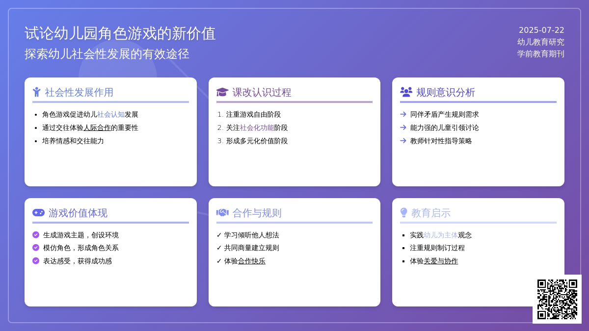 试论幼儿园角色游戏的新价值
