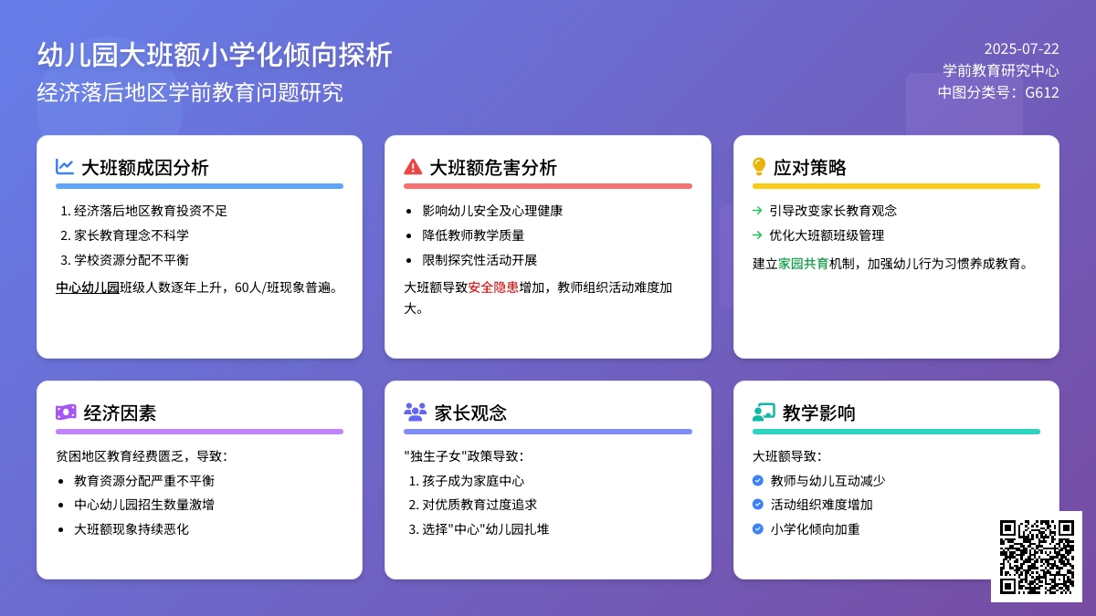 幼儿园大班额小学化倾向探析