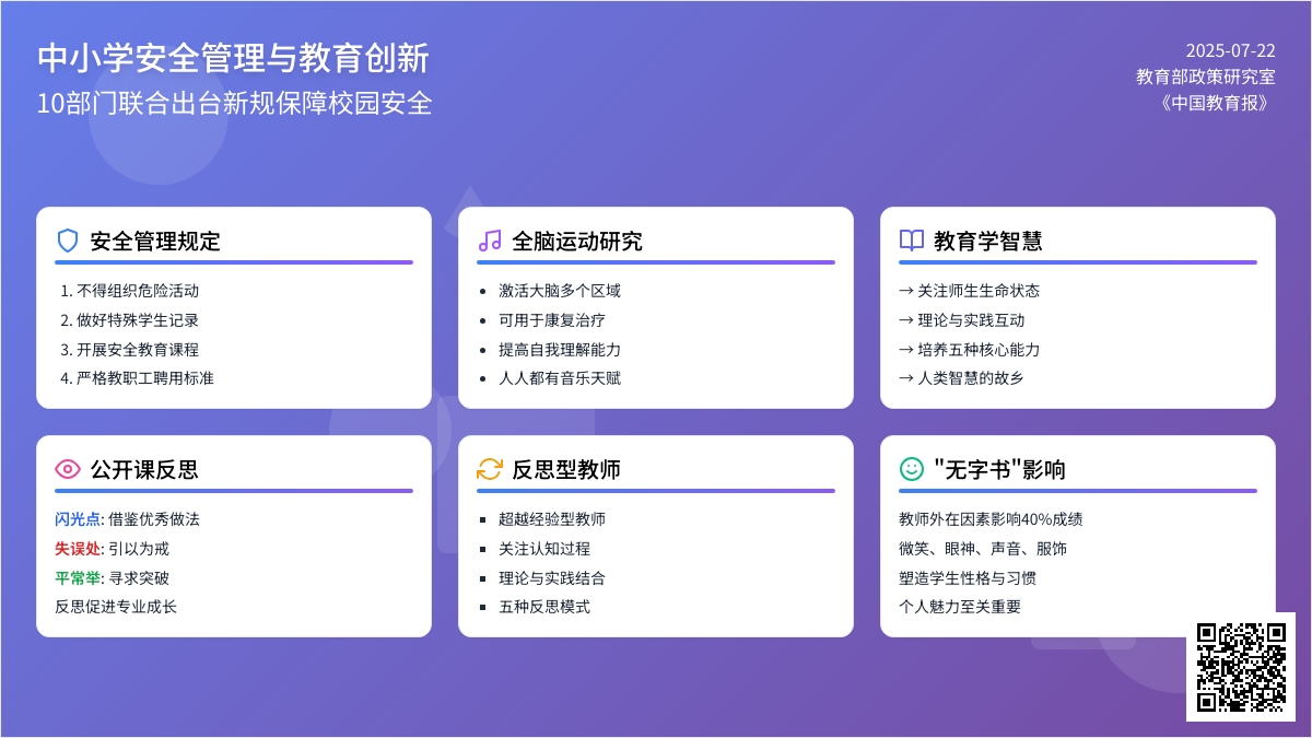 加强中小学幼儿园安全管理等６则