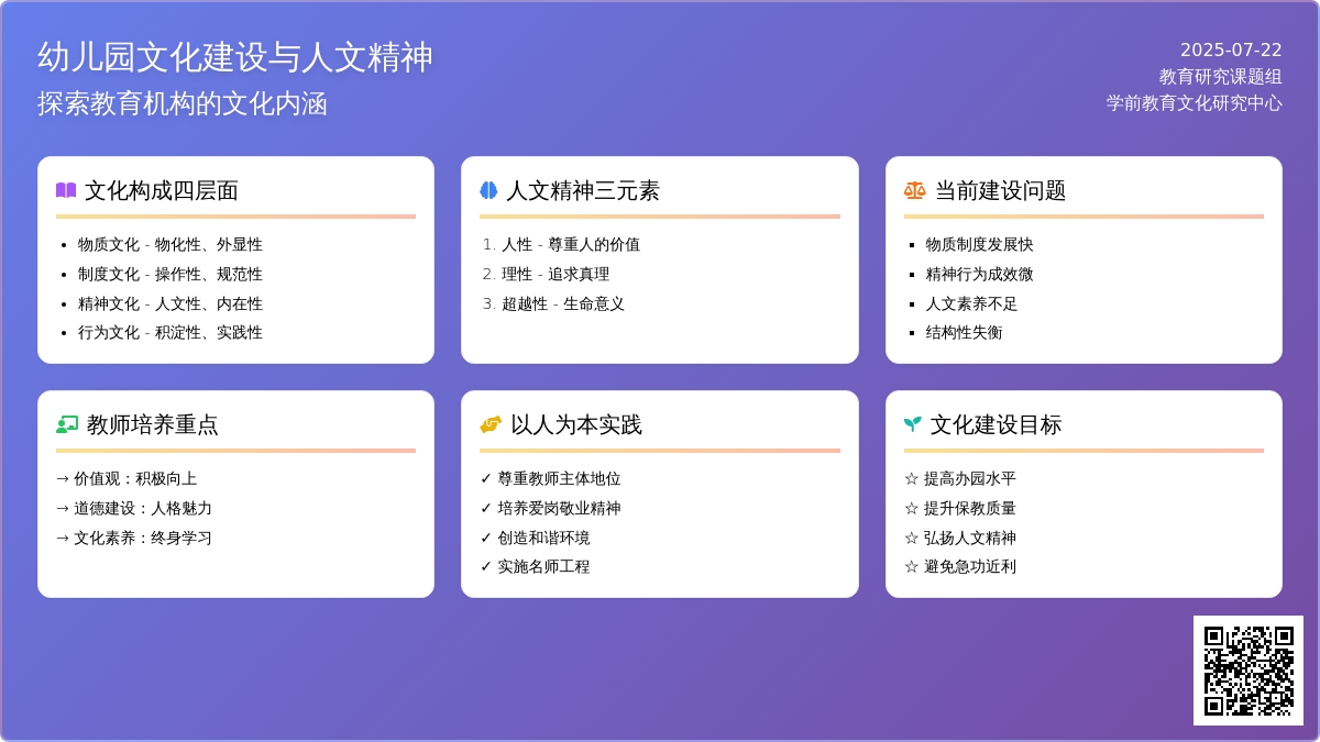 幼儿园文化建设要注重人文精神的弘扬