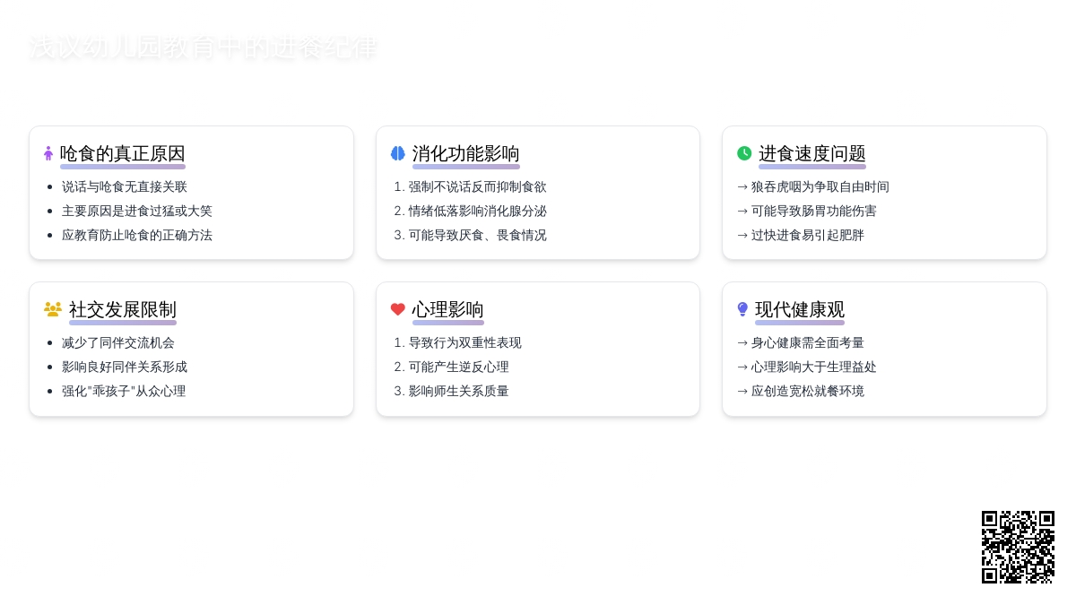 浅议幼儿园教育中的进餐纪律