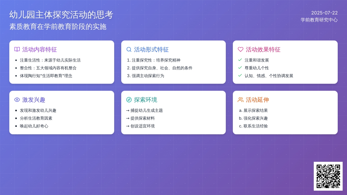 幼儿园主休探究活动的思考