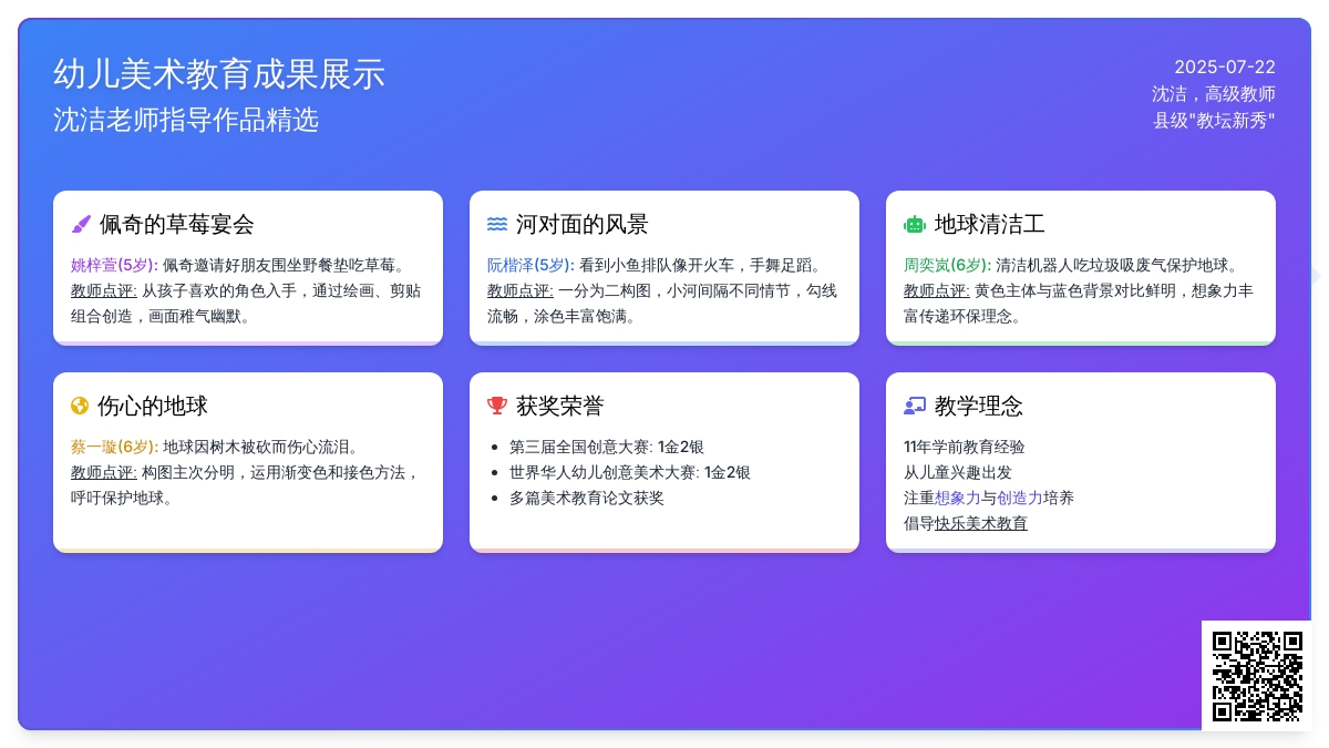 点评浙江省德清县机关幼儿园一组儿童画