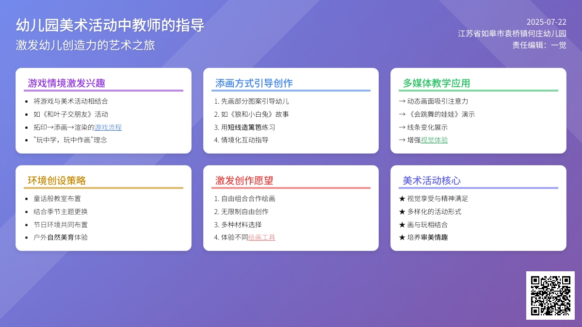 幼儿园美术活动中教师的指导