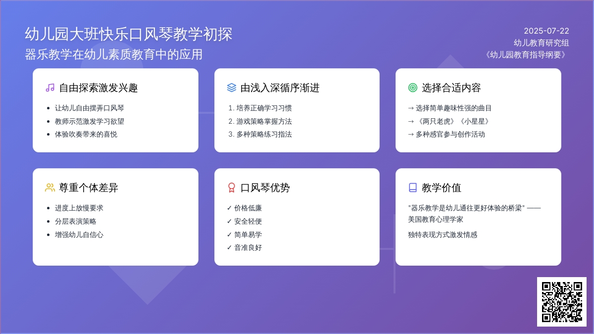 幼儿园大班快乐口风琴教学初探