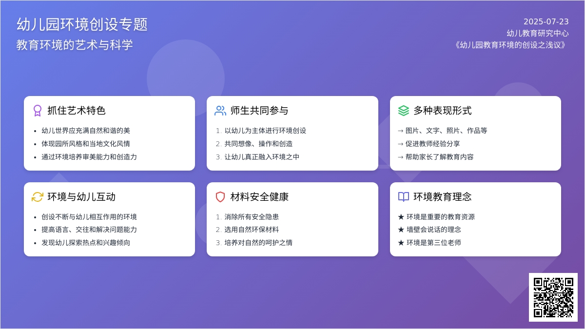 幼儿园教育环境的创设之浅议