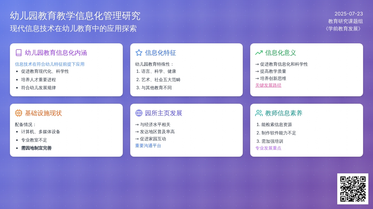 初探幼儿园教育教学信息化管理研究