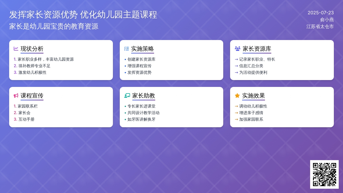 发挥家长资源优势 优化幼儿园主题课程