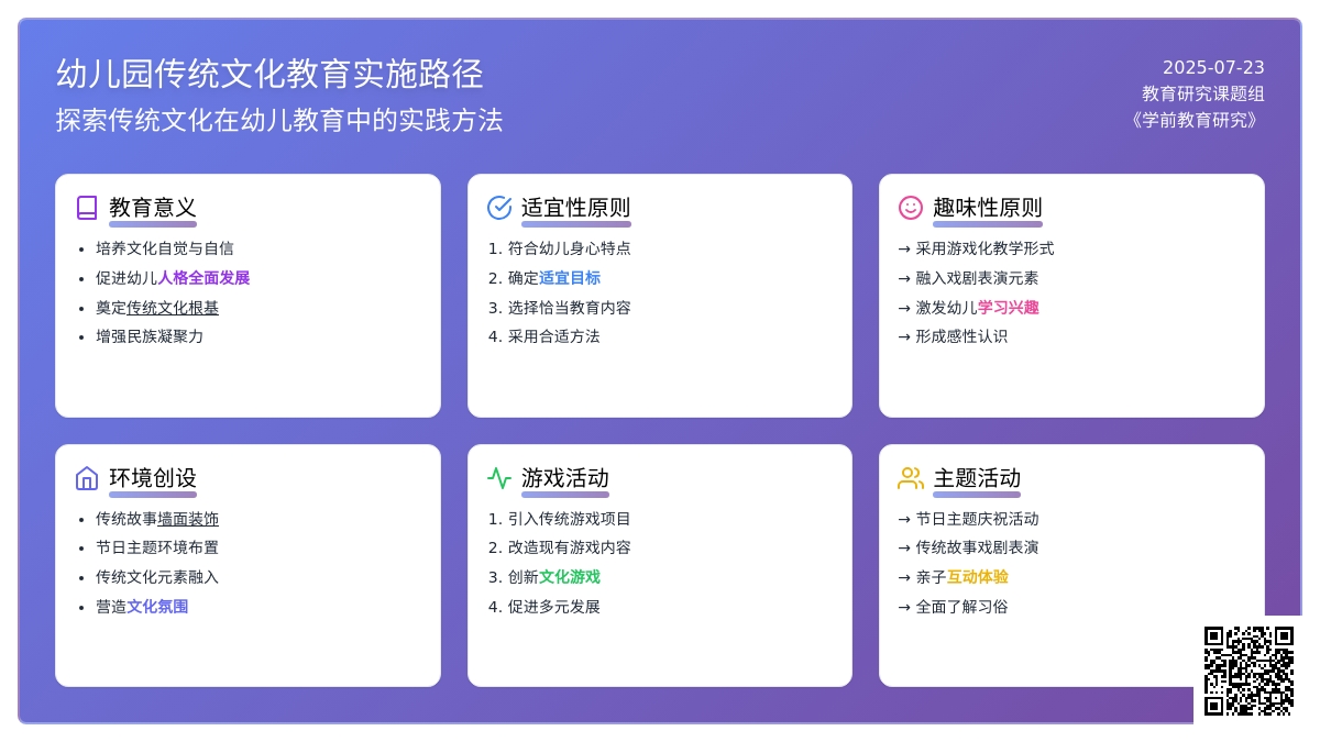 幼儿园实施传统文化教育的途径探索