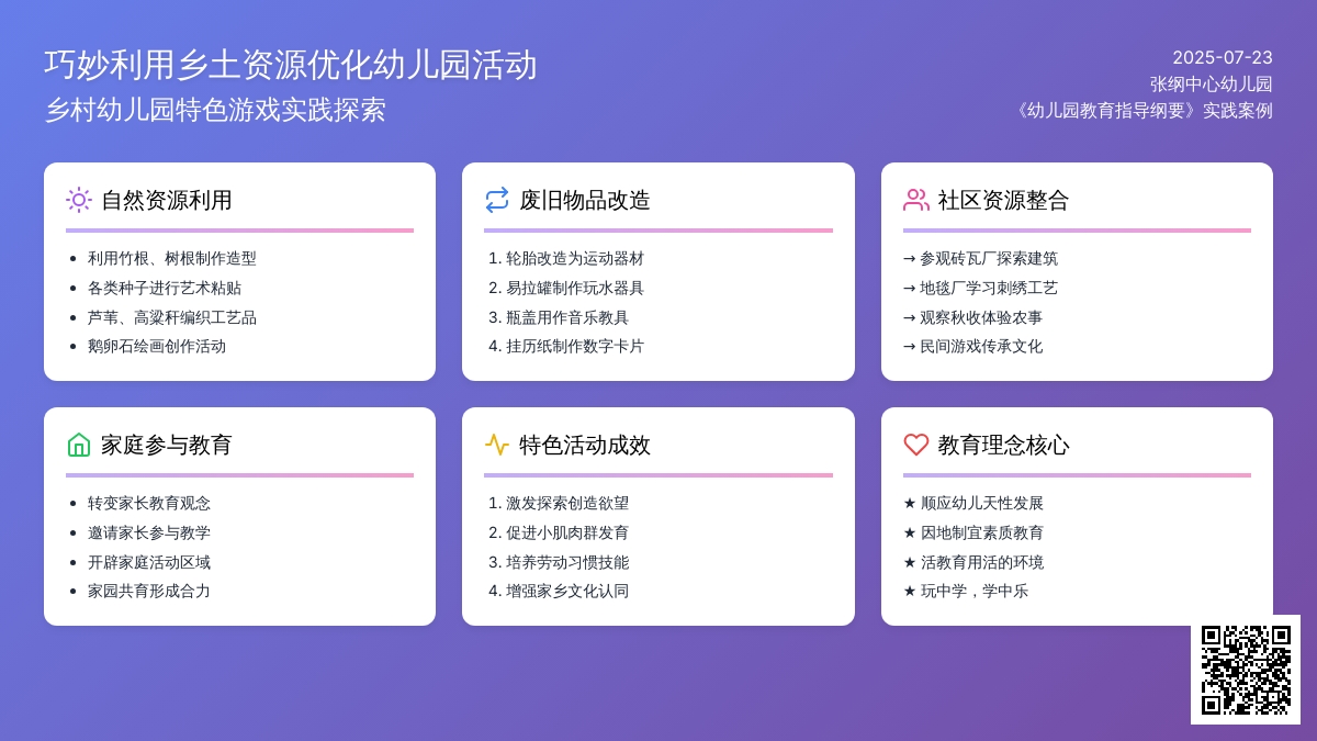巧妙利用乡土资源优化幼儿园活动