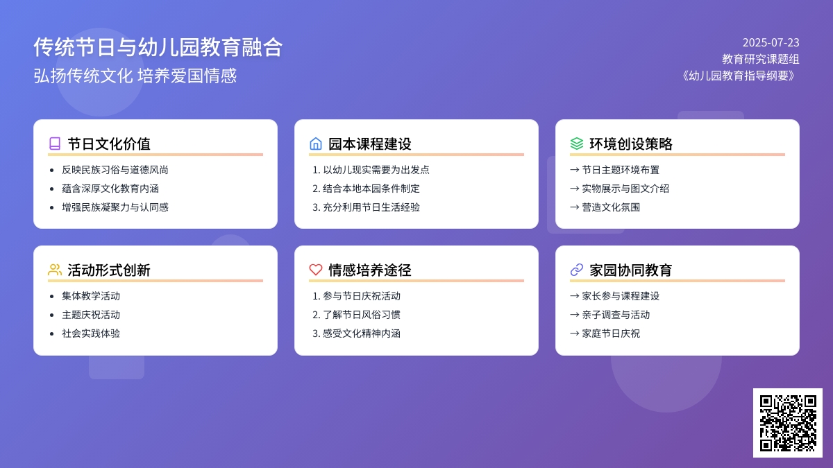 如何将传统节日融入到幼儿园教育中