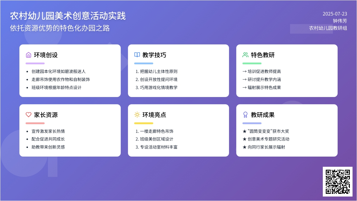 浅谈农村幼儿园的美术创意活动