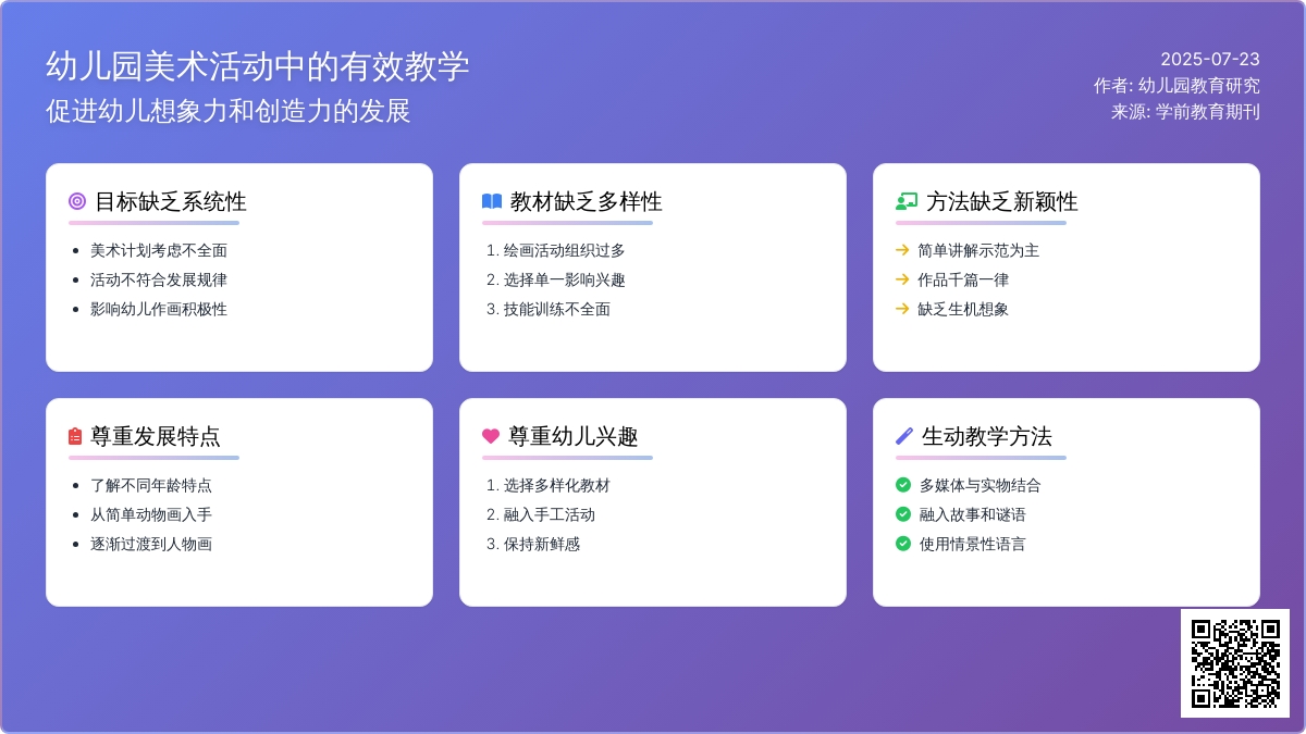 幼儿园美术活动中的有效教学