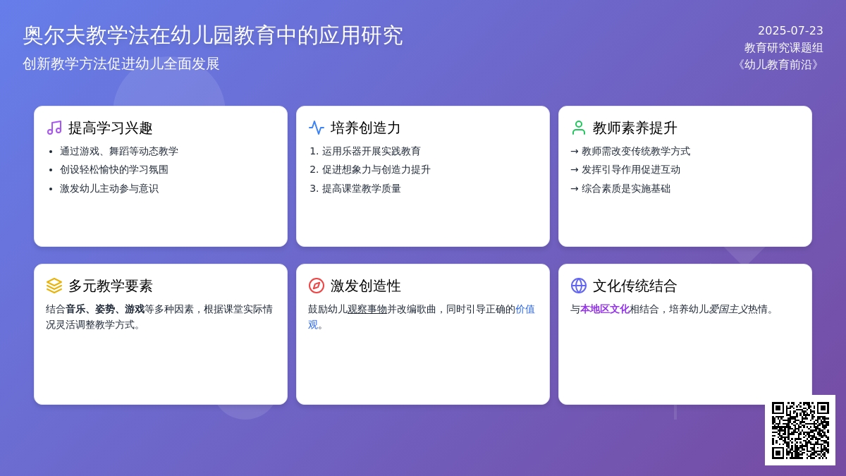 关于幼儿园奥尔夫音乐教学法的研究